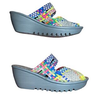 🌈 Bernie Mev Catwalk Woven Wedge Sandals